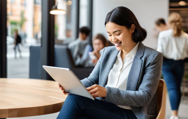 디지털 마케팅 성공 사례와 실패 사례 - **Prompt 1: Capturing Diverse User Insights**
    A brightly lit, modern co-working space or stylish...