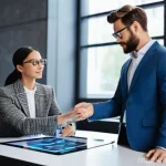 디지털 마케팅 경력 3년 차의 현실 - **Prompt 1: AI-Powered Digital Marketing Hub**
    "A team of diverse digital marketing professional...