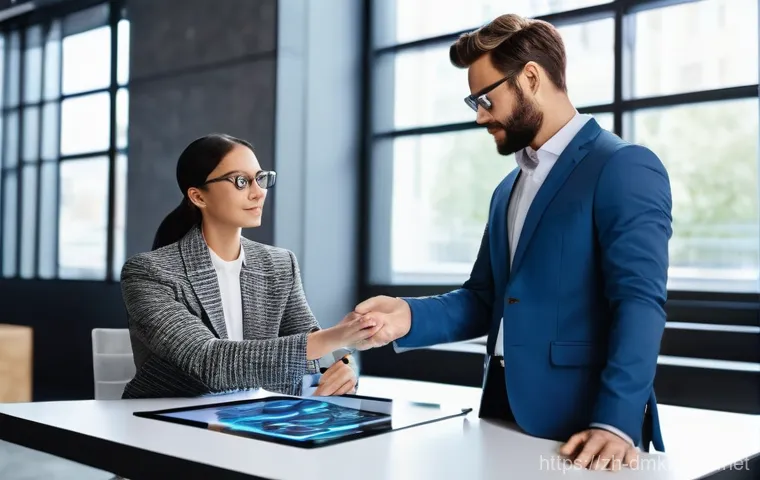 디지털 마케팅 경력 3년 차의 현실 - **Prompt 1: AI-Powered Digital Marketing Hub**
    "A team of diverse digital marketing professional...